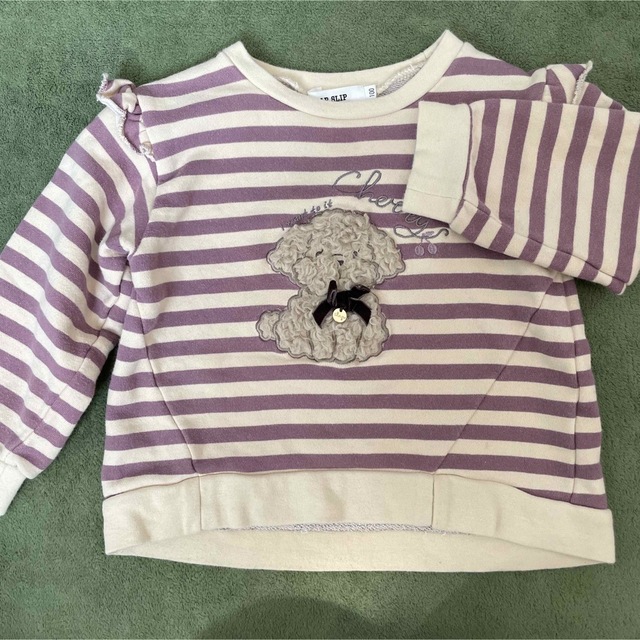 BeBe(ベベ)のSLAPSLIP ボーダートレーナー キッズ/ベビー/マタニティのキッズ服女の子用(90cm~)(Tシャツ/カットソー)の商品写真