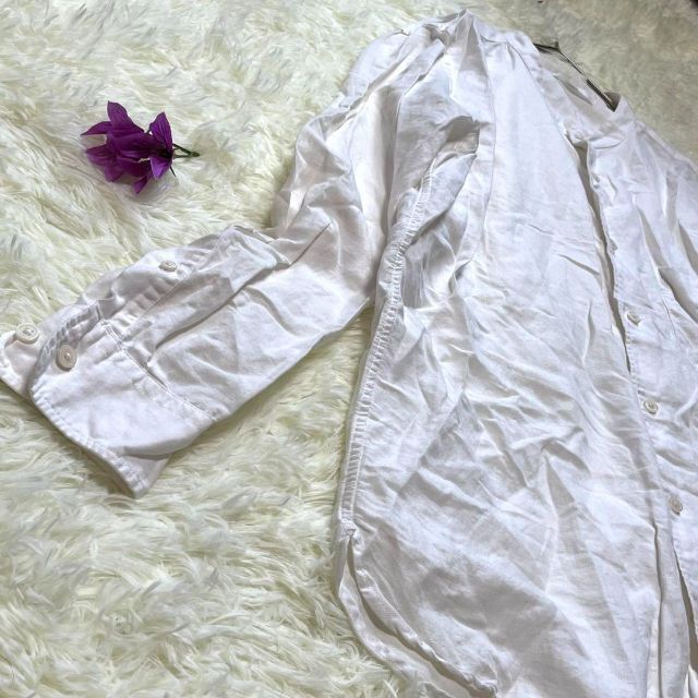 UNIQLO(ユニクロ)のユニクロ♢﻿長袖 カットソーシャツ リネン 麻 ホワイト大きいサイズ メンズのトップス(シャツ)の商品写真