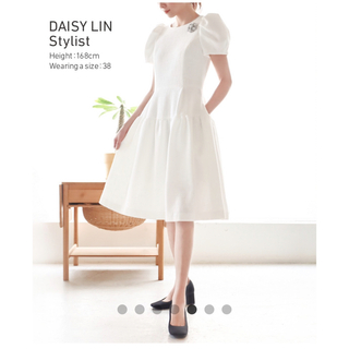 フォクシーワンピース Cocoon Sleeve Dress (Navy 40)-