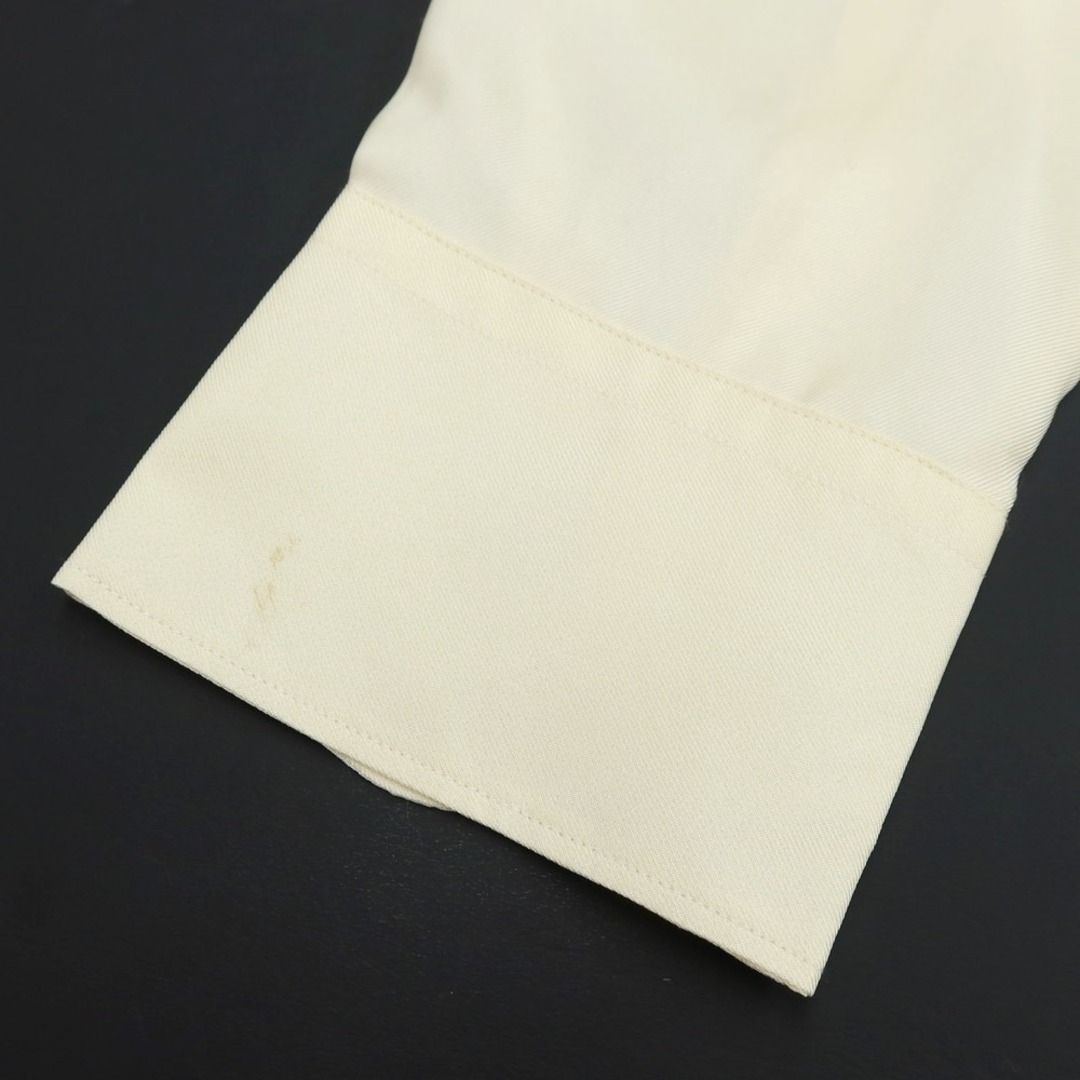 【新品アウトレット】バグッタ Bagutta シルク カジュアルシャツ クリームベージュ系【サイズ42】【メンズ】素材シルク100％