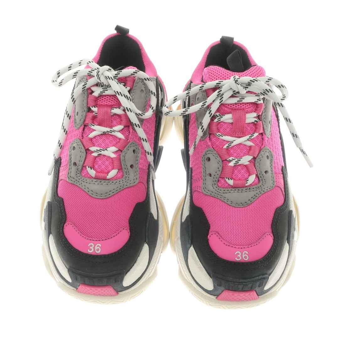 Balenciaga(バレンシアガ)の【中古】バレンシアガ BALENCIAGA Triple S ダットシューズ スニーカー ピンクxブラック【サイズ36】【レディース】 レディースの靴/シューズ(スニーカー)の商品写真