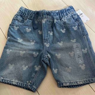 ベビーギャップ(babyGAP)の新品　ベビーギャップ　ディズニー　ミッキー　デニム　短パン　5y 110cm(パンツ/スパッツ)