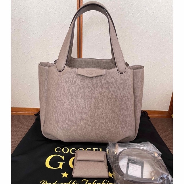 【新品・未使用】cococelux gold 牛革 2way トートバッグ