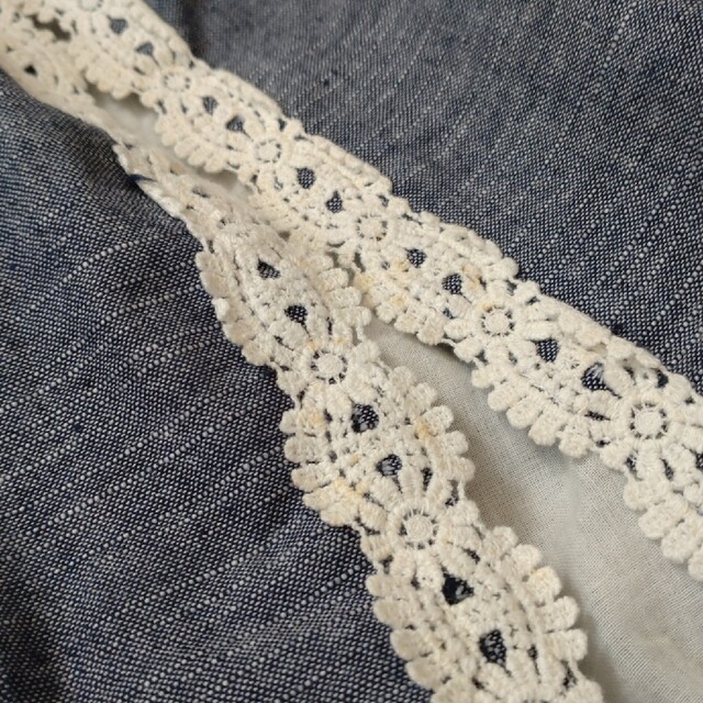 Favorite(フェイバリット)の白スカートのみ　コットン　レース　刺繍　エプロン　レイヤード レディースのスカート(ロングスカート)の商品写真