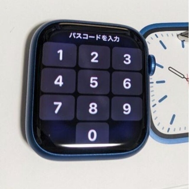 Care付、美品】Apple Watch 7 セルラー ブルーアルミ 45mm 最先端