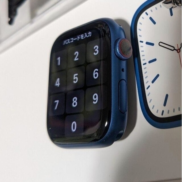 Care付、美品】Apple Watch 7 セルラー ブルーアルミ 45mm 最先端