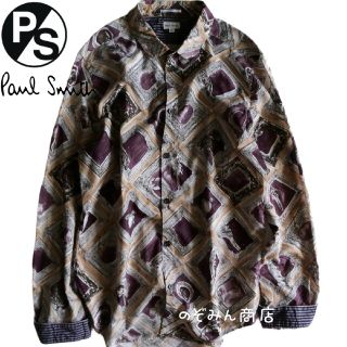 ポールスミス(Paul Smith)の【PAUL SMITH】長袖シャツ　総柄　絵画風　L　日本製★(シャツ)