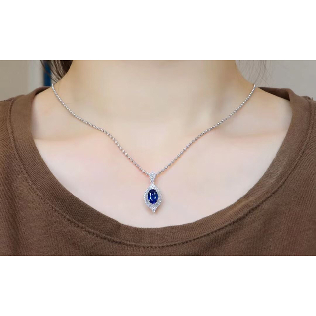 天然 ロイヤルブルーサファイア ダイヤ  ペンダントトップ1.15ct ¥