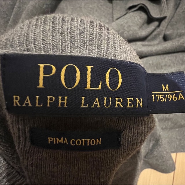 POLO RALPH LAUREN(ポロラルフローレン)のPOLO RALPH LAUREN グレー　メンズ　長袖ニット メンズのトップス(ニット/セーター)の商品写真