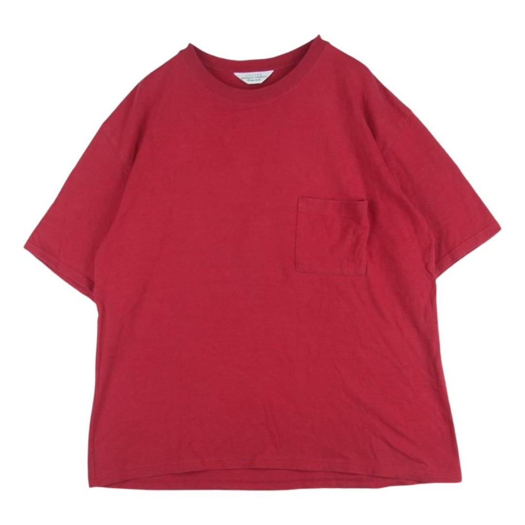 UNUSED(アンユーズド)のUNUSED アンユーズド US1368 BIG POCKET TEE ビッグ ポケット Tシャツ オーバーサイズ コットン 日本製 レッド系 2【中古】 メンズのトップス(Tシャツ/カットソー(半袖/袖なし))の商品写真