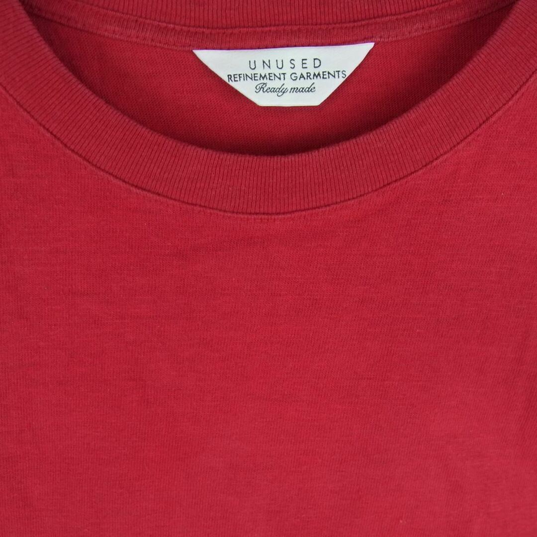 UNUSED(アンユーズド)のUNUSED アンユーズド US1368 BIG POCKET TEE ビッグ ポケット Tシャツ オーバーサイズ コットン 日本製 レッド系 2【中古】 メンズのトップス(Tシャツ/カットソー(半袖/袖なし))の商品写真