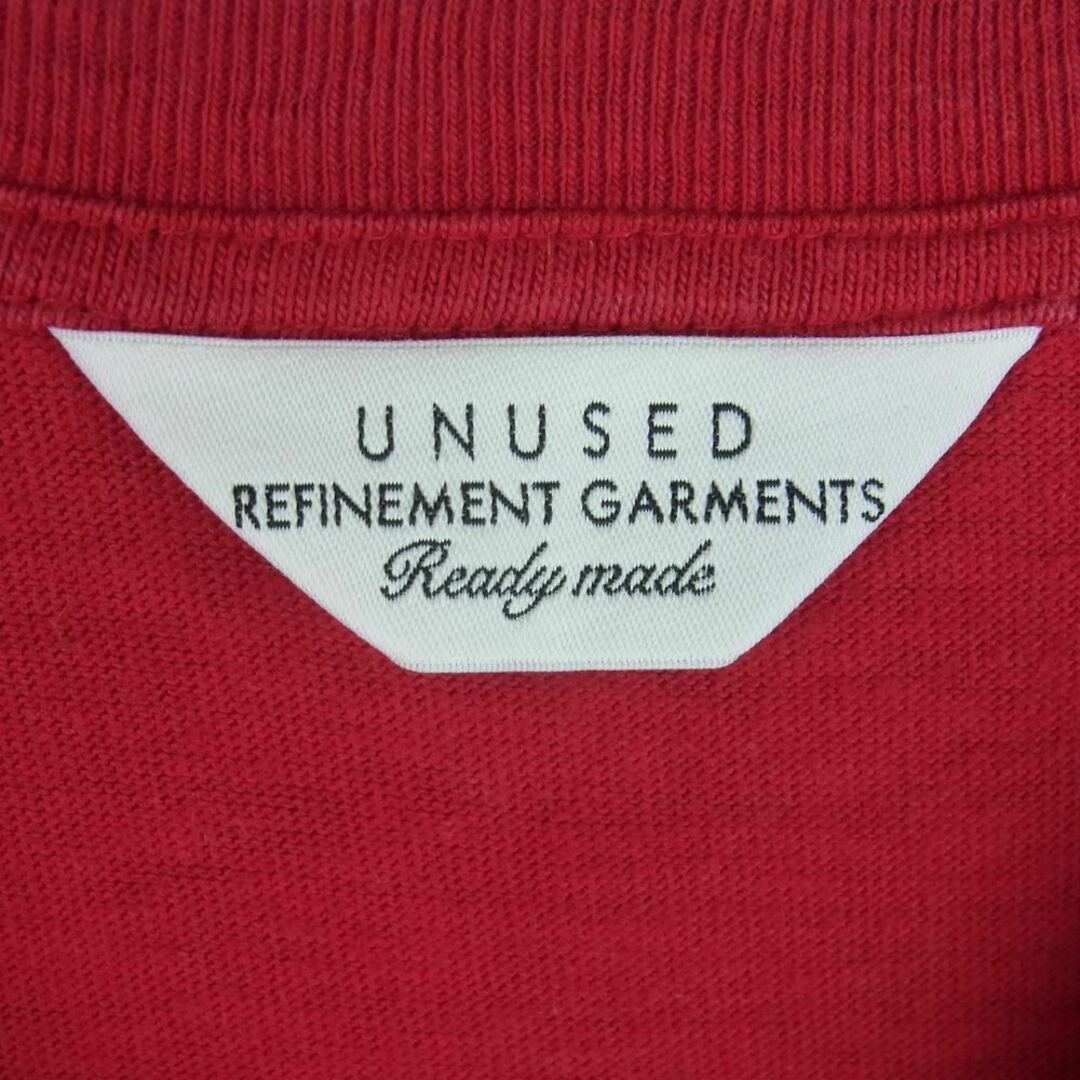 UNUSED(アンユーズド)のUNUSED アンユーズド US1368 BIG POCKET TEE ビッグ ポケット Tシャツ オーバーサイズ コットン 日本製 レッド系 2【中古】 メンズのトップス(Tシャツ/カットソー(半袖/袖なし))の商品写真