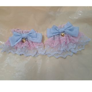 アンジェリックプリティー(Angelic Pretty)のアンジェリックプリティ　お袖止め　ピンク　サックス　ドット　リボン(その他)