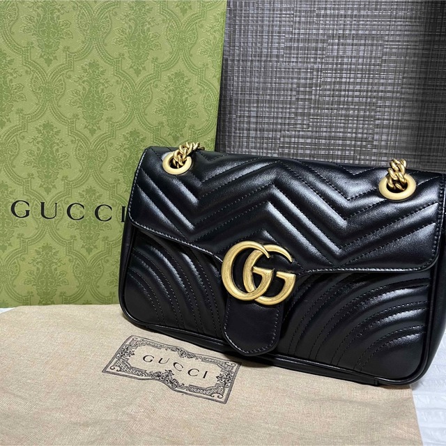 GUCCI GGマーモント キルティング スモールショルダーバッグ 爆売り