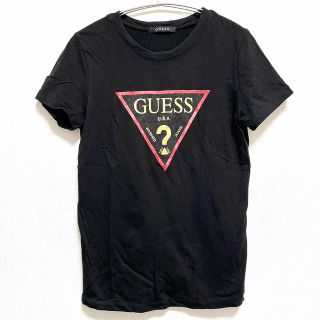 ゲス(GUESS)の【人気】GUESS ゲス 半袖 Tシャツ ブラック コットン(Tシャツ(半袖/袖なし))