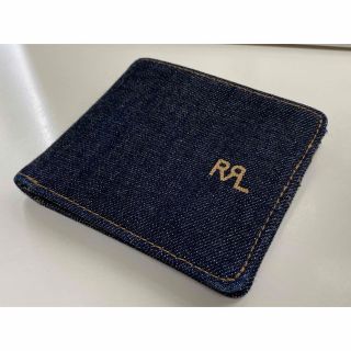 白 フリル付 RRL/ダブルアールエルインディゴネイビーチェーン