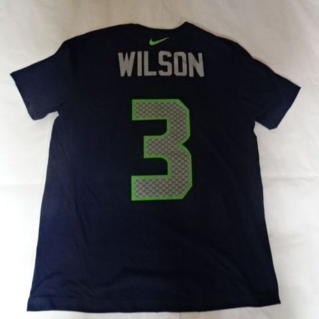 NIKE(ナイキ)のUSA購入 ナイキ NFLアメフト ラッセル ウィルソン TシャツUS L スポーツ/アウトドアのスポーツ/アウトドア その他(アメリカンフットボール)の商品写真