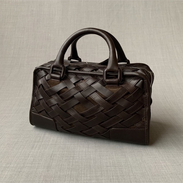 極美品 LOEWE アマソナ 29 限定品 編み込み ハンドバッグ ブラウン