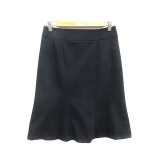 アンタイトル(UNTITLED)のアンタイトル UNTITLED 台形スカート ひざ丈 1 黒 ブラック /YK(ひざ丈スカート)