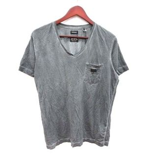 ディーゼル(DIESEL)のディーゼル DIESEL Tシャツ カットソー 半袖 Vネック S グレー (Tシャツ/カットソー(半袖/袖なし))