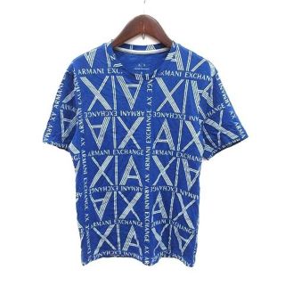 アルマーニエクスチェンジ(ARMANI EXCHANGE)のアルマーニエクスチェンジ Tシャツ 半袖 クルーネック ロゴプリント S 青(Tシャツ/カットソー(半袖/袖なし))