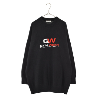 BALENCIAGA バレンシアガ 20AW GYM WEAR ジムウェア 刺繍 ニット セーター ブラック 626184