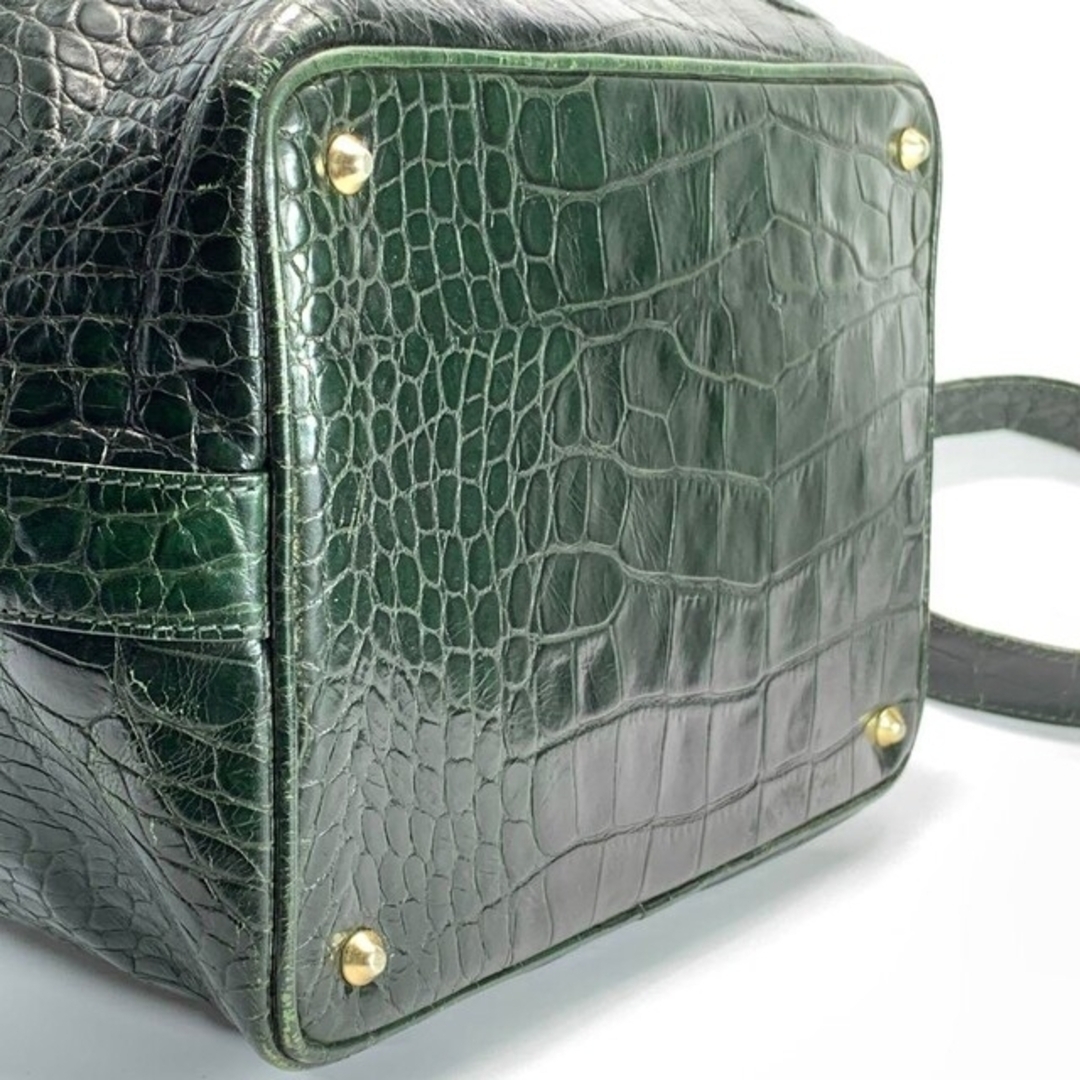 美品・希少色 BALLY クロコダイル 巾着ショルダーバッグの通販 美品・希少色 BALLY クロコダイル 巾着ショルダーバッグの通販