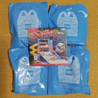 マクドナルド(マクドナルド)のハッピーセット　トミカ第一弾　4種類コンプリート＋トミカスペシャルDVD2023(ミニカー)