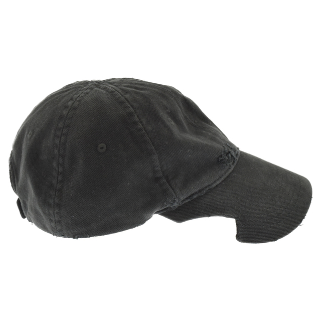 BALENCIAGA バレンシアガ 23SS HEAVY PIERCING CAP ヘビーピアスキャップ ヴィンテージ加工 ベースボールキャップ 帽子 ブラック 2