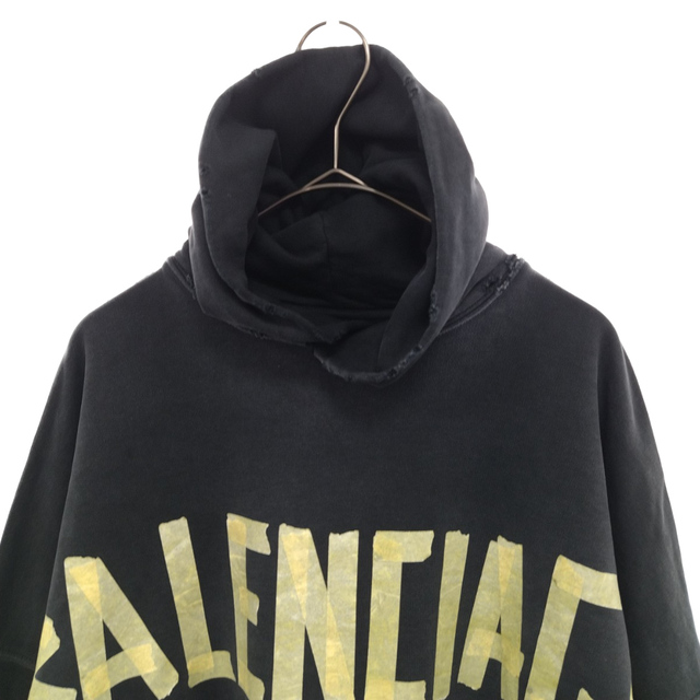 23SSBALENCIAGA テープロゴ オーバー スウェットシャツ