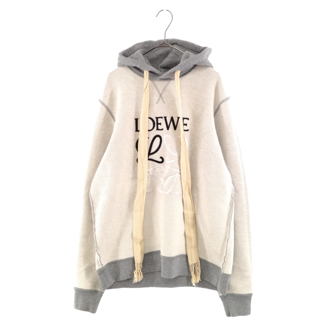 LOEWE ロエベ Reverse Anagram Hoodie リバースアナグラムロゴ プルオーバーパーカー アイボリー H526Y25X03