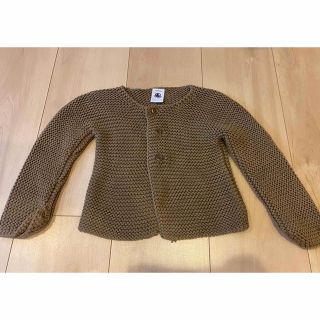 プチバトー(PETIT BATEAU)の新品・未使用　プチバトー　カーディガン　茶色(カーディガン/ボレロ)