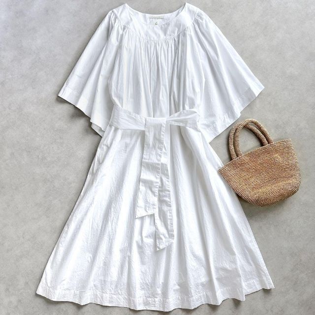 ▲美品▲6 roku × ヌキテパ// COTTON POPLIN DRESS