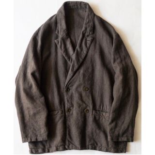 ネストローブ(nest Robe)の起毛リネン ダブルブレストジャケット･トラウザーズ、バンドカラーシャツ(テーラードジャケット)