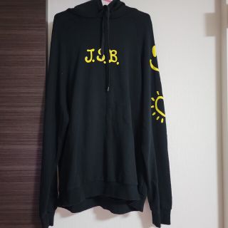 サンダイメジェイソウルブラザーズ(三代目 J Soul Brothers)のJ.S.B　フード付きパーカー　Mサイズ　BLACK　ユニセックス　美品(パーカー)