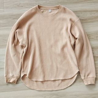 ユニクロ(UNIQLO)のユニクロ ワッフルクルーネック 長袖Tシャツ XS(Tシャツ(長袖/七分))