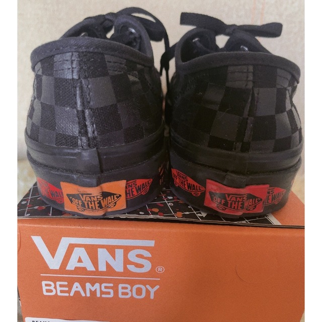 VANS VANS BEAMS BOY ブラックチェックスニーカー レディースの通販 by apy's shop｜ヴァンズならラクマ