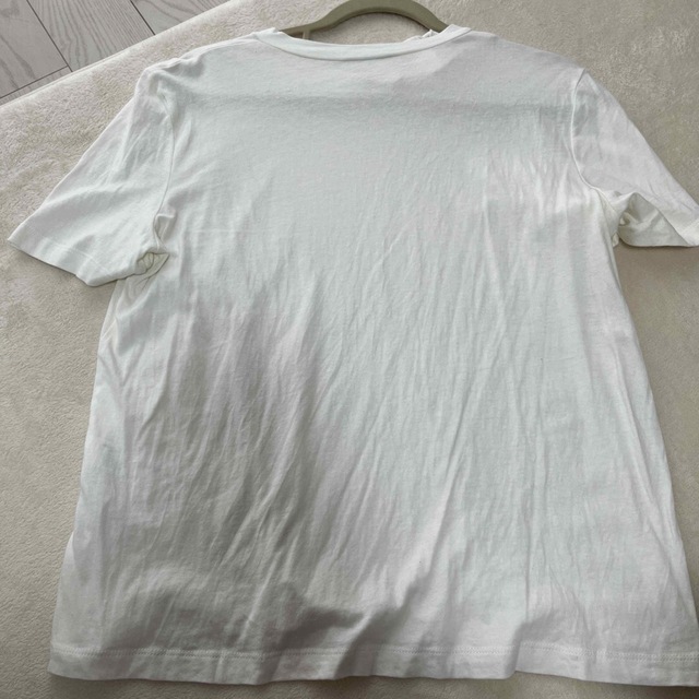 ZARA(ザラ)のZARA ザラ　Tシャツ　白　襟元スカーフ風　リボン風　オシャレ　サイズＬ レディースのトップス(Tシャツ(半袖/袖なし))の商品写真