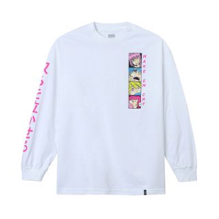 ハフ(HUF)のHUF ロンT L MAKE EM CRY PT 2 L/S TE ホワイト(Tシャツ/カットソー(七分/長袖))