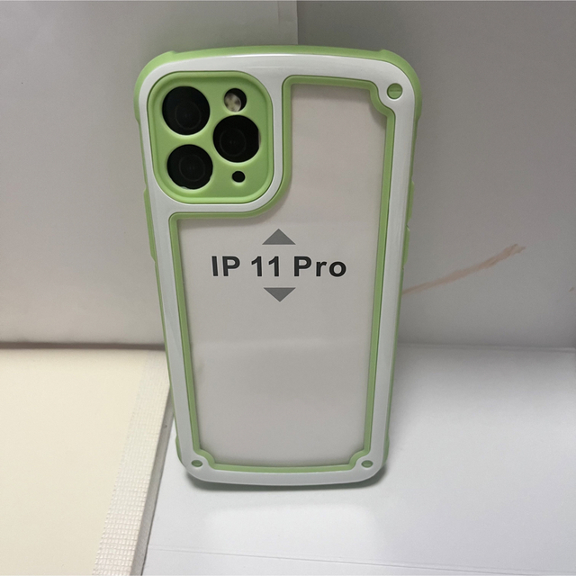 iPhone11pro グリーン　クリア　スマホケース　 スマホ/家電/カメラのスマホアクセサリー(iPhoneケース)の商品写真