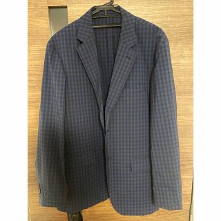 ユニクロ(UNIQLO)のユニクロ　マルニ　テーラードジャケット ブルー　チェック　MARNI(テーラードジャケット)