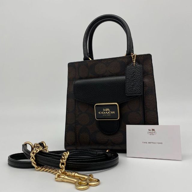 極美品】coach 2way PVC シグネチャー ショルダー ミニバッグ 定番 www