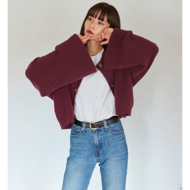 【Keeepy】wide sleeve cropped cardigan