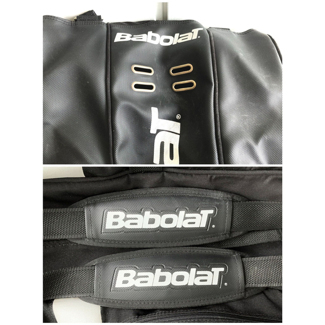 Babolat(バボラ)の【希少】バボラ『バボラチーム』テニスラケットバッグ／リュック／ラケットケース／黒 スポーツ/アウトドアのテニス(バッグ)の商品写真