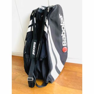 バボラ(Babolat)の【希少】バボラ『バボラチーム』テニスラケットバッグ／リュック／ラケットケース／黒(バッグ)