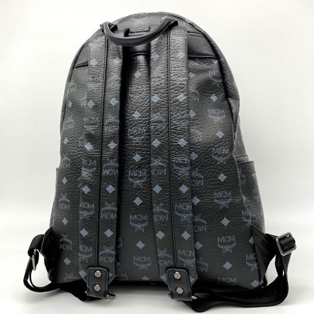 極美品】MCM バックパック リュック スタッズ レザー 本革 ブラック