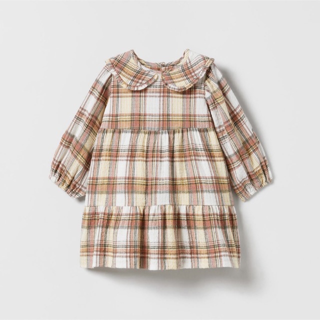 ZARA(ザラ)のZARA チェックワンピース(3〜4years) キッズ/ベビー/マタニティのキッズ服女の子用(90cm~)(ワンピース)の商品写真