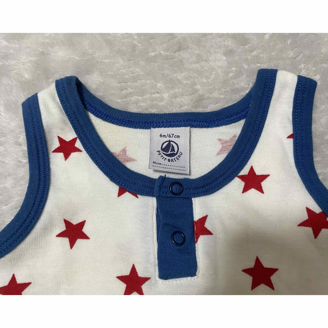 PETIT BATEAU(プチバトー)のPETIT BATEAU（67cm/6m）ロンパース キッズ/ベビー/マタニティのベビー服(~85cm)(ロンパース)の商品写真