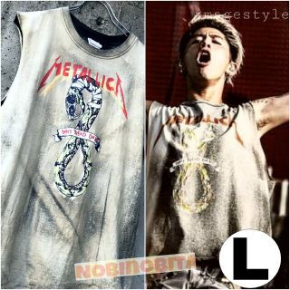 ワンオクロック(ONE OK ROCK)のカットオフL◇渚園ダブルMETALLCA2012 ブリーチ ロックT(Tシャツ/カットソー(半袖/袖なし))