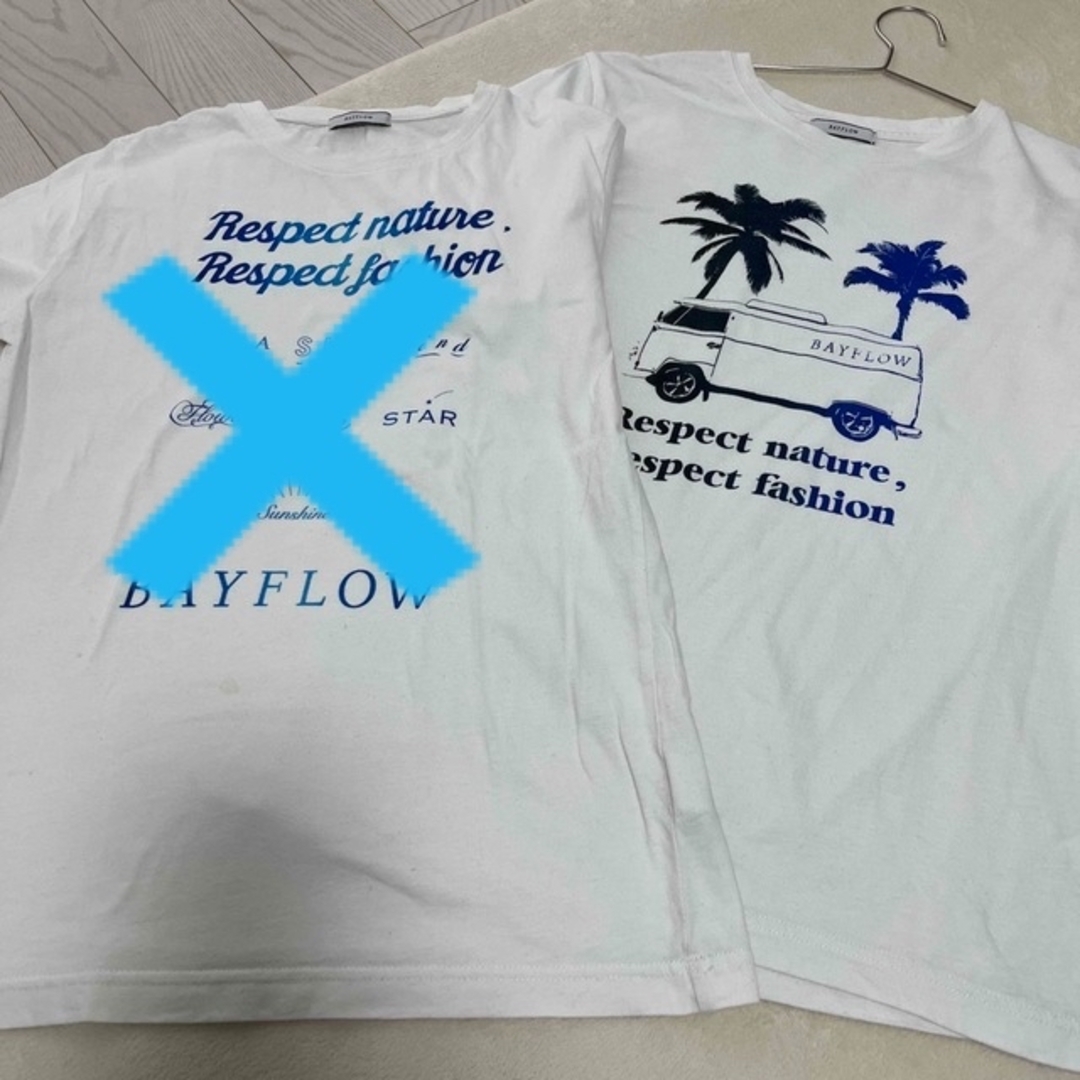BAYFLOW(ベイフロー)のレア　ベイフローBAYFLOW  オーダーカラー　やしの木✖️ワーゲン　Tシャツ レディースのトップス(Tシャツ(半袖/袖なし))の商品写真